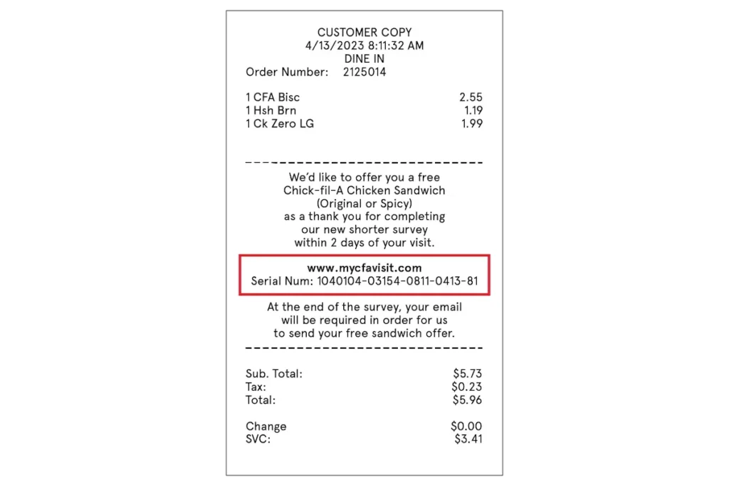Chick-fil-A Bill