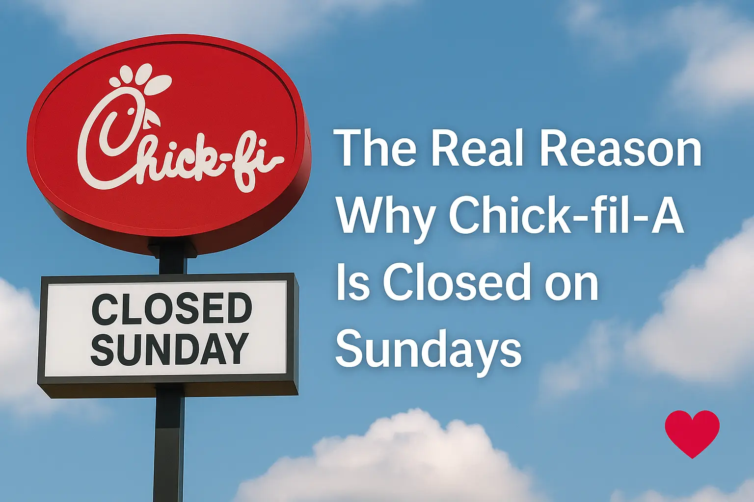 why is chick fil a closed on sundays